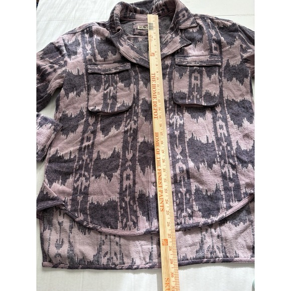 Free People Izzie Cargo Jacquard Shacket Size Large/Extra Large - Picture 8 of 13